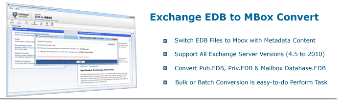 Switch Exchange EDB to Mbox